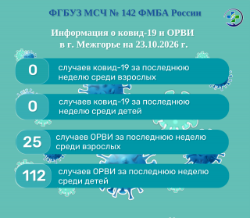 Информация по ковид-19 и гриппу  в г. Межгорье на 23.10.2026 г.